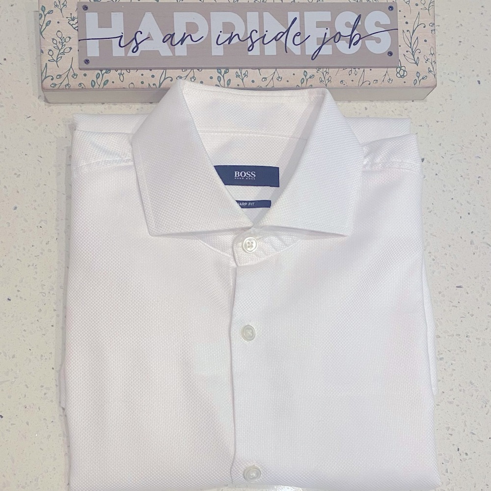 Hugo Boss Sharp Fit Dress Shirt White